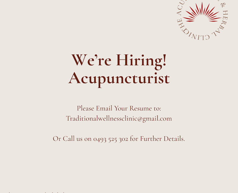 Acupuncturist / TCM Practitioner Position - Hope Island, Gold Coast no default